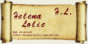Helena Lolić vizit kartica